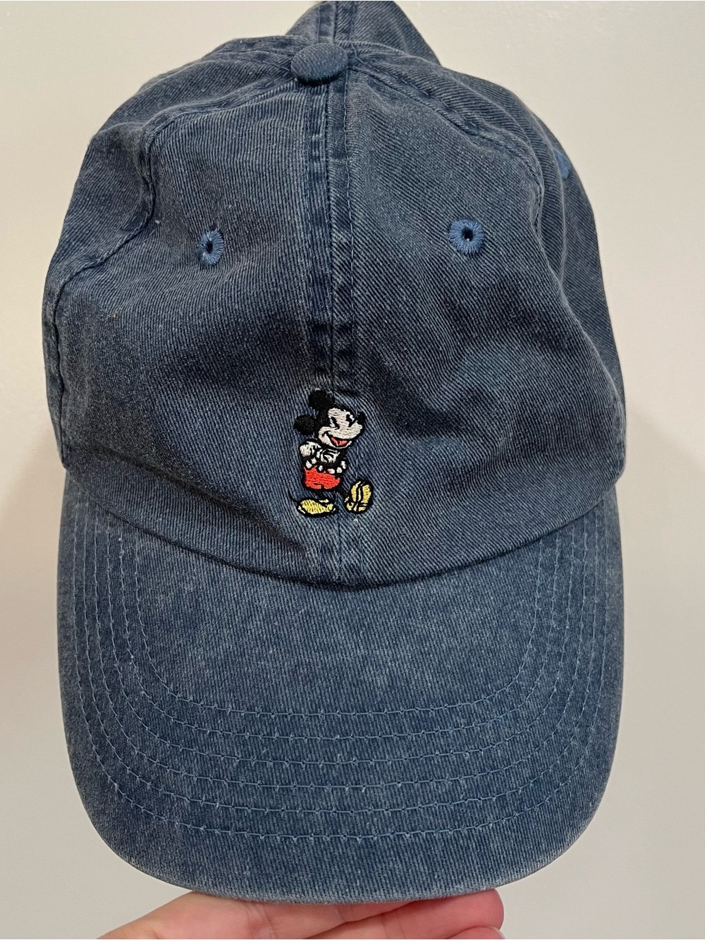 Vintage Classic Mickey Mouse Disney Parks Denim Hat - Adjustable